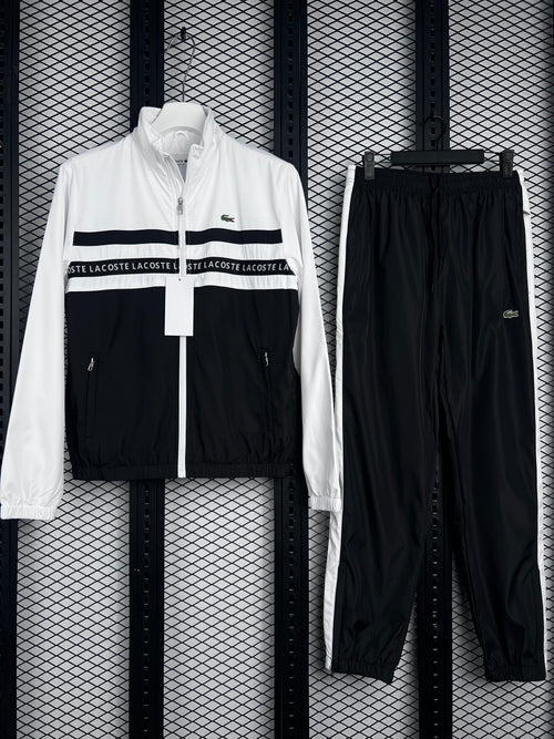 Black/White Lacoste Tracksuit