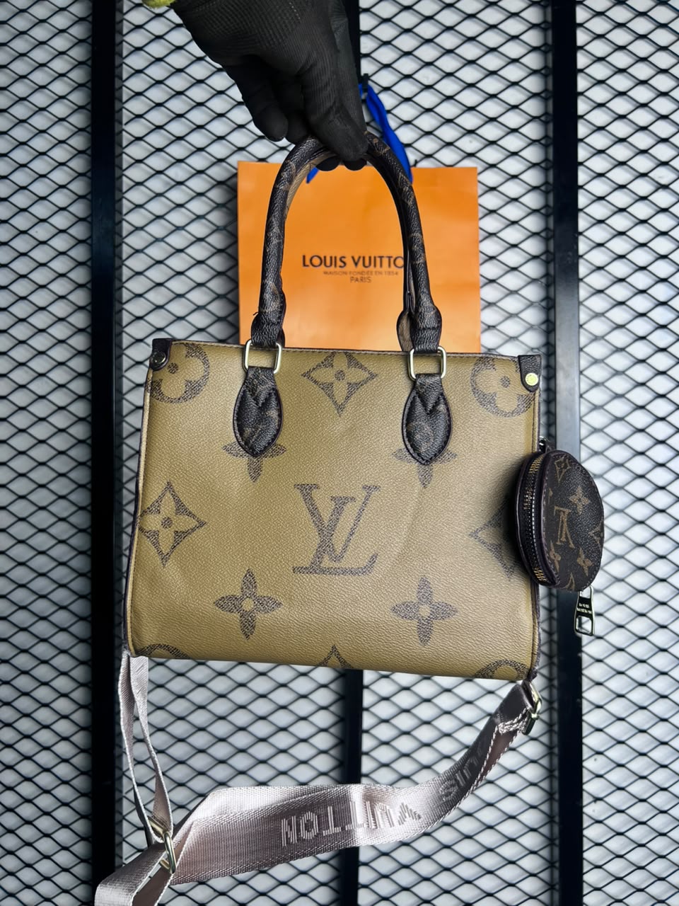 LV Khaki OnTheGo Tote