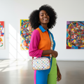 LV Bag Tile - White Multicolour